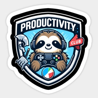 Sloth productivity club Sticker